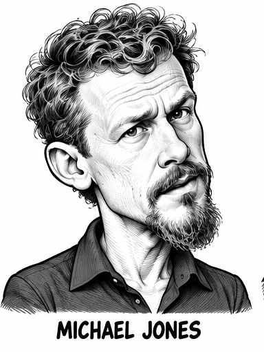 Caricature of Michael Jones